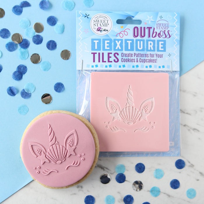 Sweet Stamps - OUTboss Texture Tiles - Shells Unicorn