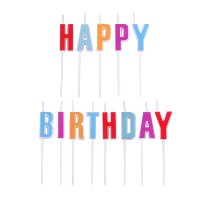 PME - CANDLES - HAPPY BIRTHDAY LETTERS SET OF 13