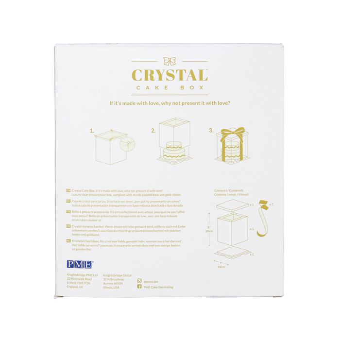 PME CRYSTAL CAKE BOX - 10 INCH (25CM)