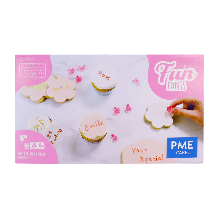 PME - Fun Fonts - Cupcakes and Cookies Stamping Set Collection 3 - 66 pieces