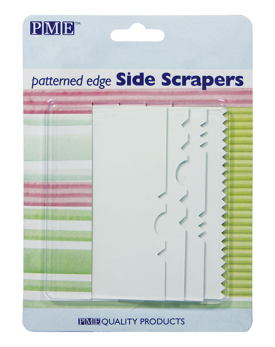 PME - Side Scrapers - Patterned Edge Plastic Set Of 4