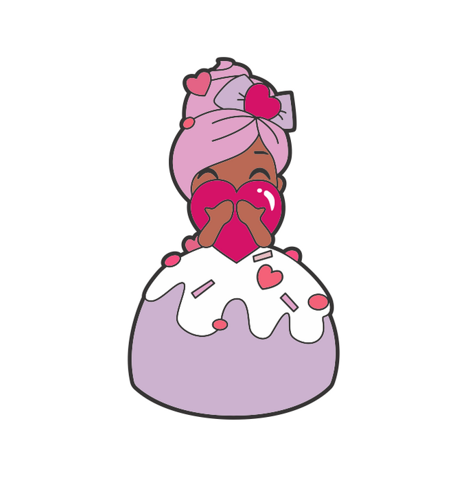 Zoe's Fancy Cakes Doll Pin - Love Heart Lilac