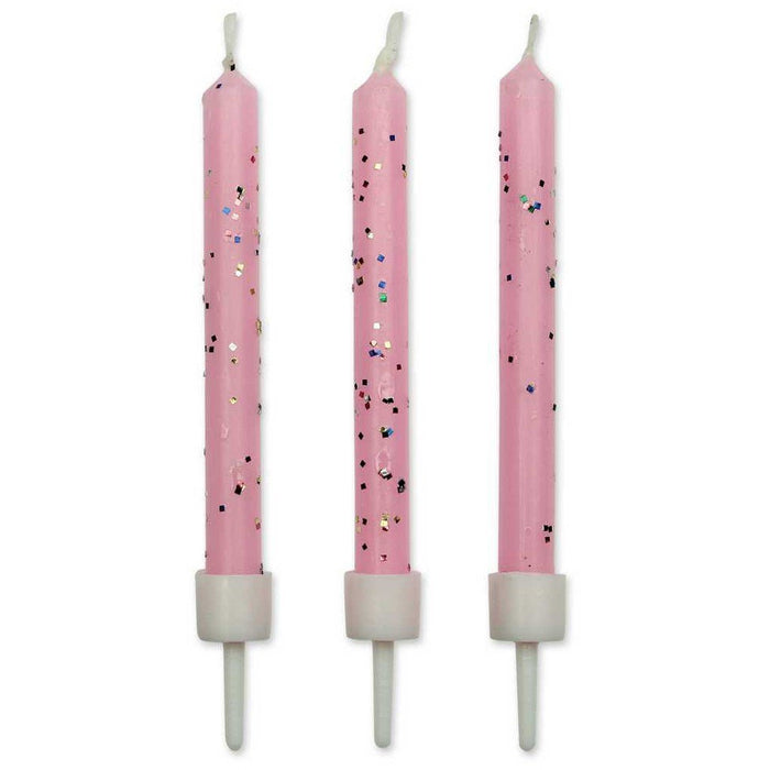 PME Pink Glitter Candles