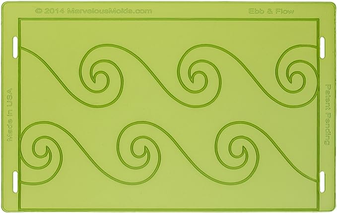 Marvelous Molds Ebb and Flow Swirling Waves Silicone Onlay - EX DEMO