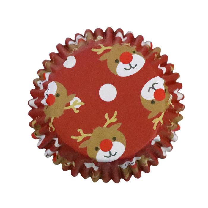 PME CUPCAKE CASES FOIL LINED - CHRISTMAS REINDEER PK/30