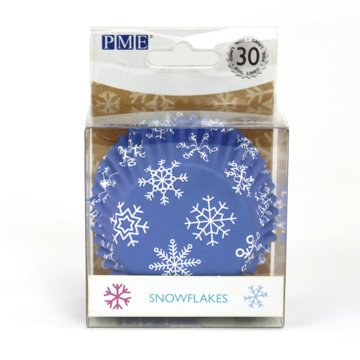 PME CUPCAKE CASES FOIL LINED - SNOWFLAKES PK/30