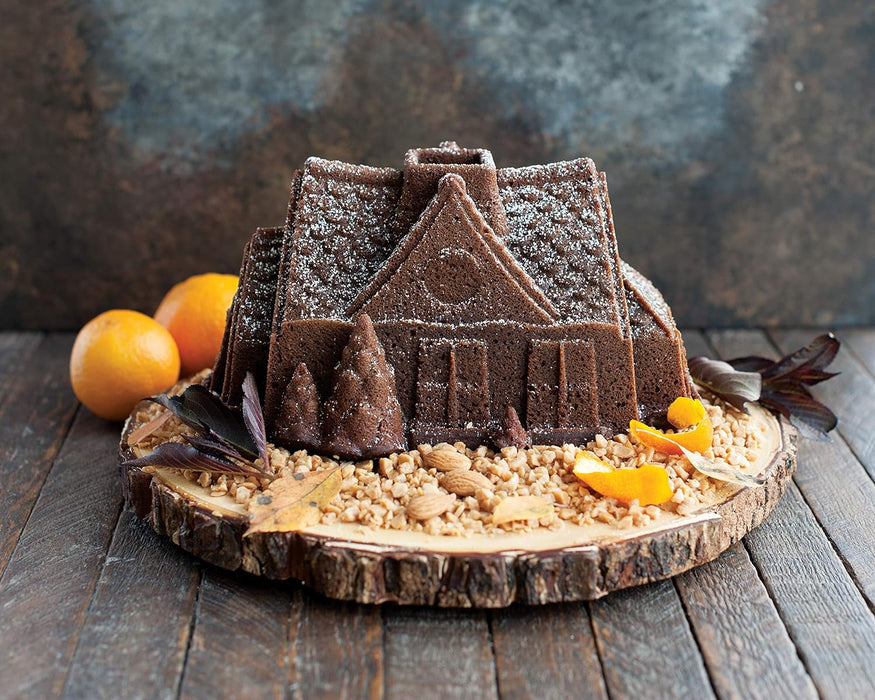 Gingerbread house bundt Pan - Silver - Nordic Ware