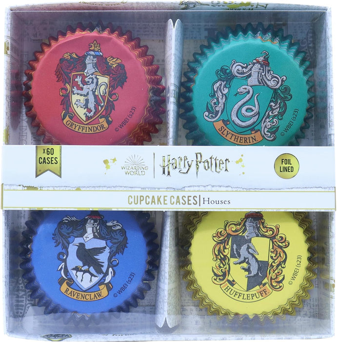 Harry Potter Foil-Lined Cupcake Cases, Pack Of 60, Hogwarts Houses