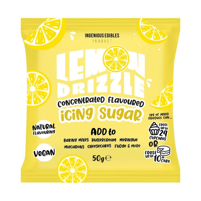 Ingenious Edibles - Lemon Drizzle Flavoured Concentrated Icing Sugar 50g