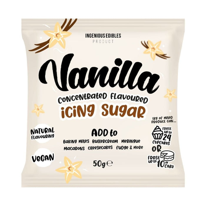 Ingenious Edibles - Vanilla Flavoured Concentrated Icing Sugar 50g