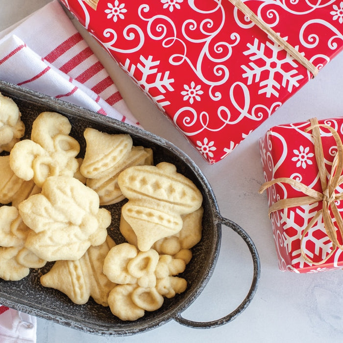 Holiday / Christmas Cookie Stamps - Silver - Nordic Ware