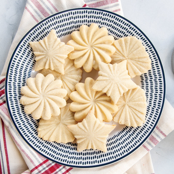 Pretty Pleated Cookie Stamps - Silver - Nordic Ware