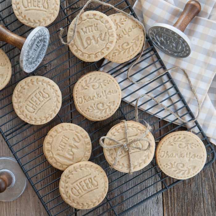 Greetings Heirloom Cookie Stamps - Silver - Nordic Ware
