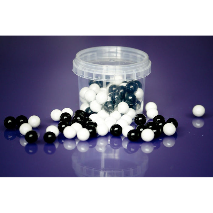 Purple Cupcakes - Large Chocolate Sugar Pearls, Black & White - 10mm