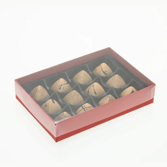 Chilli Red Chocolate Box With Clear Lid