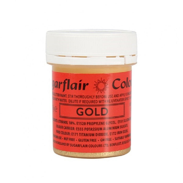 Sugarflair - Glitter Paint - Gold