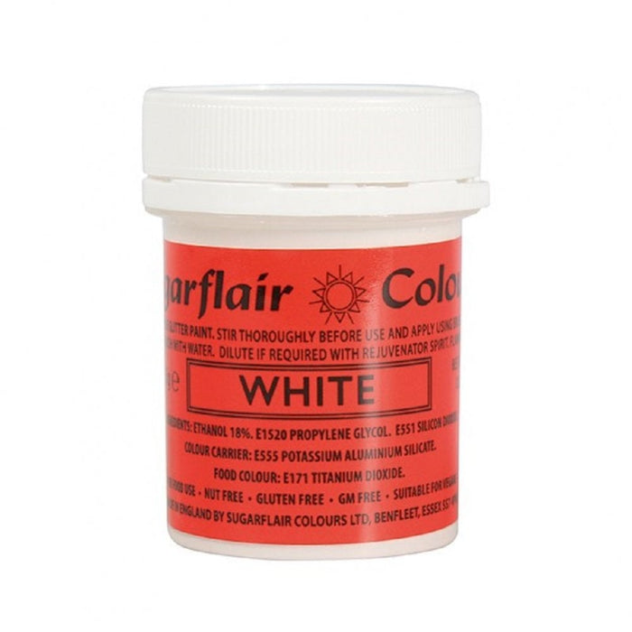 Sugarflair - Glitter Paint - White
