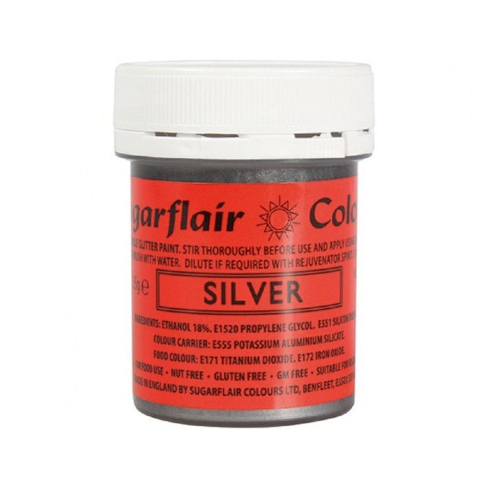 Sugarflair - Glitter Paint - Silver