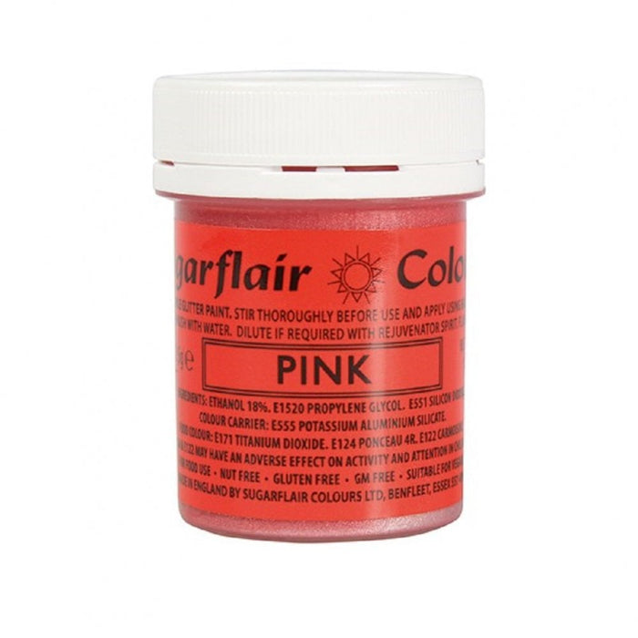 Sugarflair - Glitter Paint - Pink