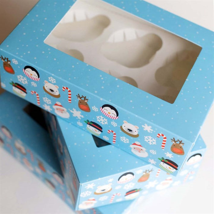 6/12 Cupcake Box - Christmas Friends