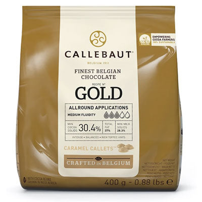 Callebaut Gold Caramel Chocolate Easimelt Callets Finest Belgian Chocolate  2.5Kg