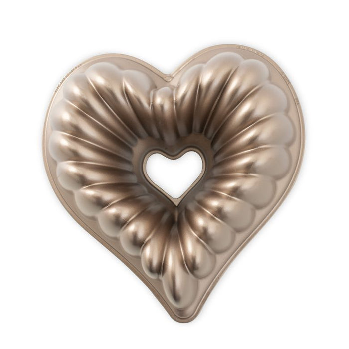 Elegant Heart Bundt Pan - Toffee - Nordic Ware