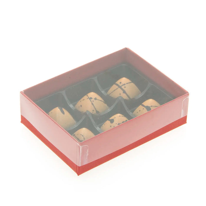 Chilli Red Chocolate Box With Clear Lid