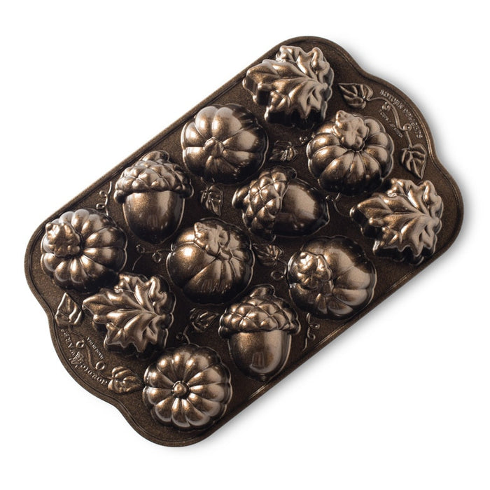 Autumn Delights Cakelet Pan - Bronze - Nordic Ware