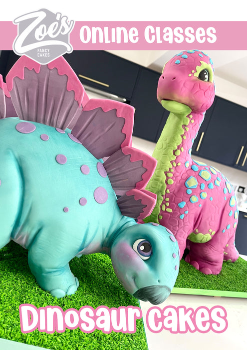 Online Dinosaur Cake Class