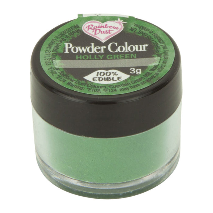 Rainbow Dust Holly Green Edible Powder