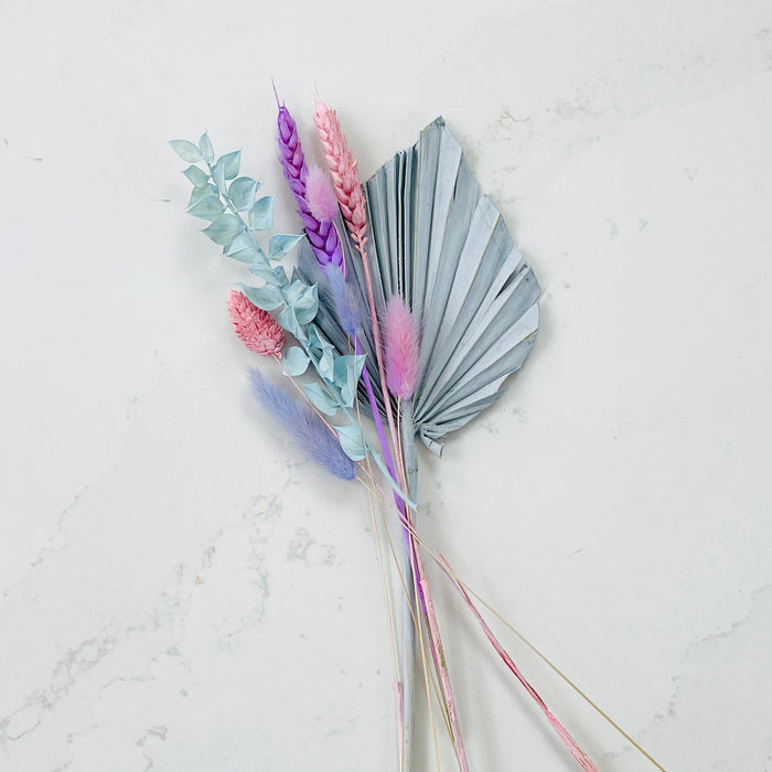 Dried Flower Cake Topper - Blues, Pinks & Purples