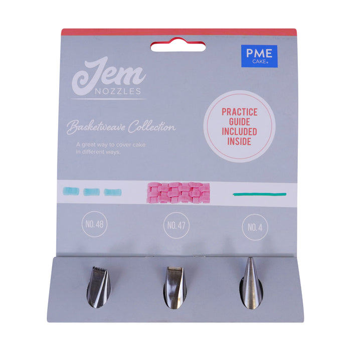 JEM NOZZLES SET – BASKET WEAVE COLLECTION, PACK OF 3