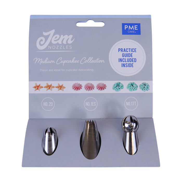 JEM NOZZLES SET – MEDIUM CUPCAKES COLLECTION, PACK OF 3