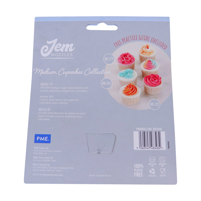 JEM NOZZLES SET – MEDIUM CUPCAKES COLLECTION, PACK OF 3