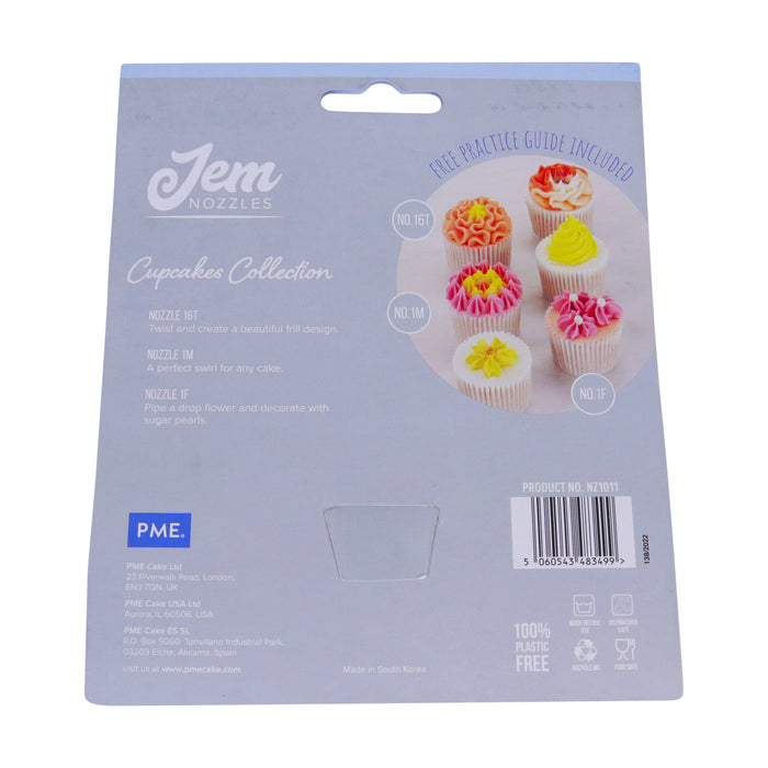 JEM NOZZLES SET – CUPCAKES COLLECTION, PACK OF 3