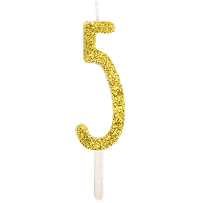 PME - Gold Glitter Number Candle