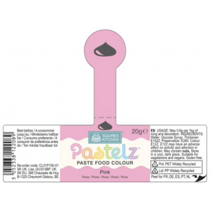 Squires Kitchen - Pastelz Food Paste - Pink
