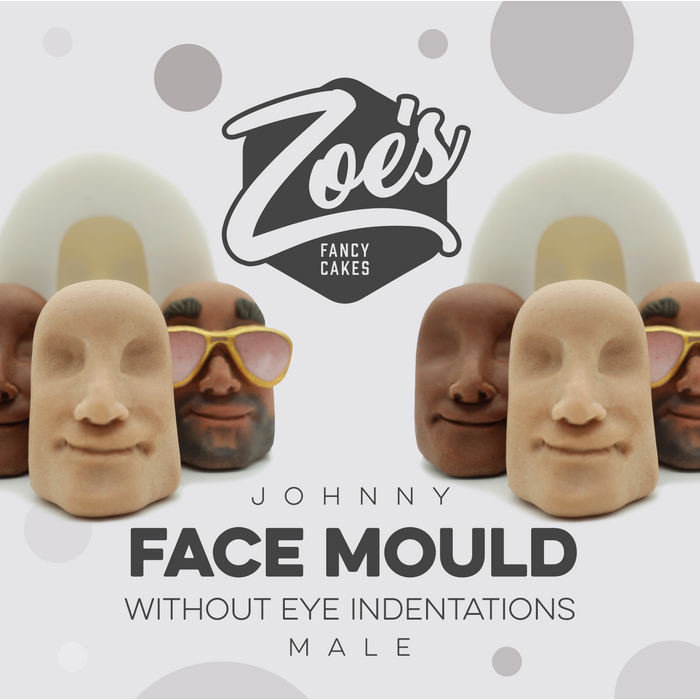 Cake Topper Male Face Mould by Zoe's Fancy Cakes - Johnny - EX DEMO