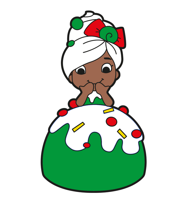 Zoe's Fancy Cakes Doll Pin - Christmas Green (Sparkly Dress)