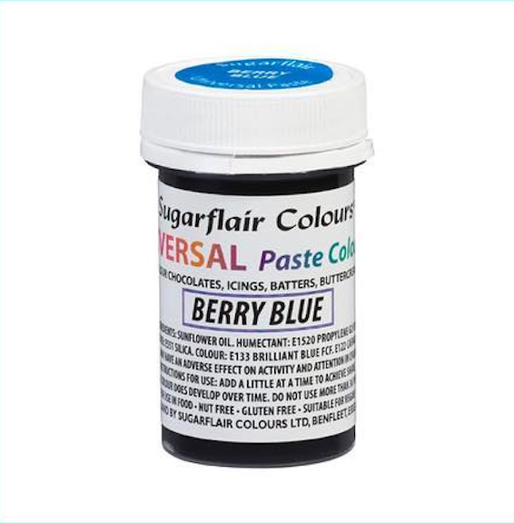 Sugarflair - Universal Paste Colour - Berry Blue
