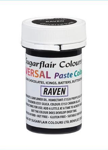 Sugarflair - Universal Paste Colour -  Raven