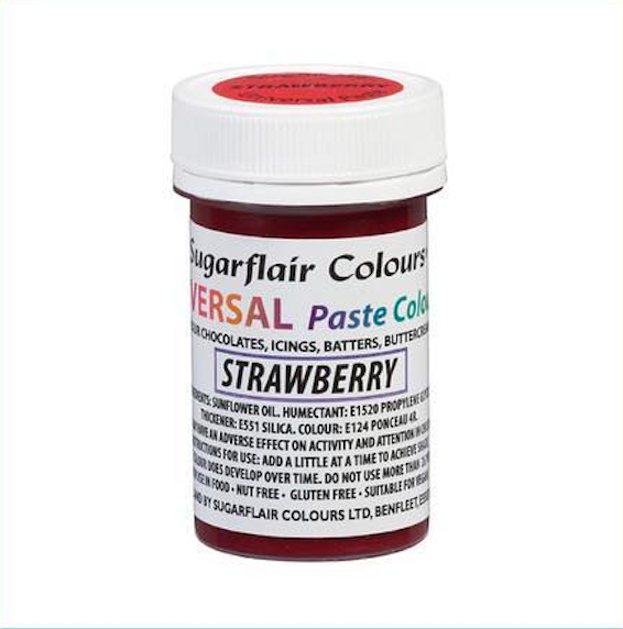 Sugarflair - Universal Paste Colour -  Strawberry