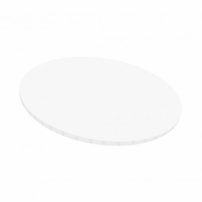 White Masonite Round Gloss Cake Board 5mm Thick