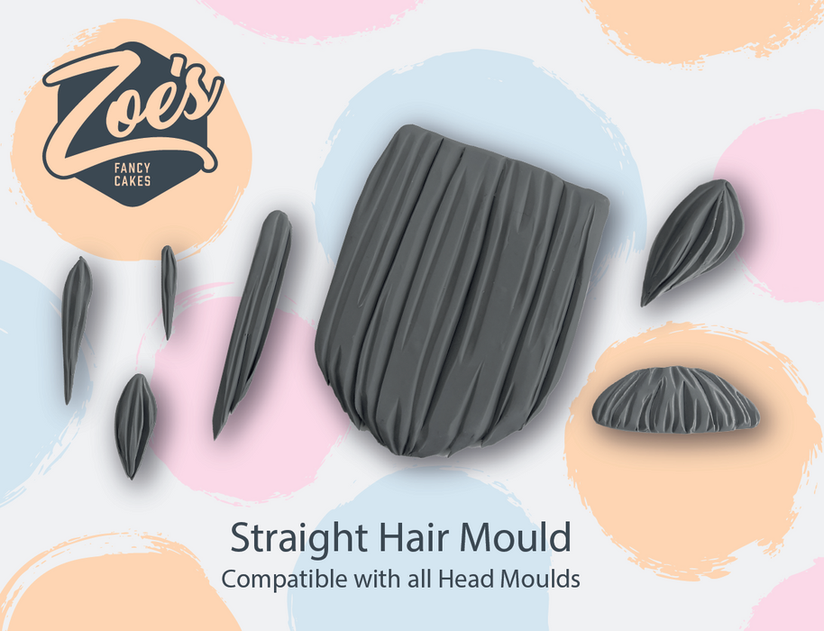 Cake Topper Straight Hair Mould By Zoe's Fancy Cakes
