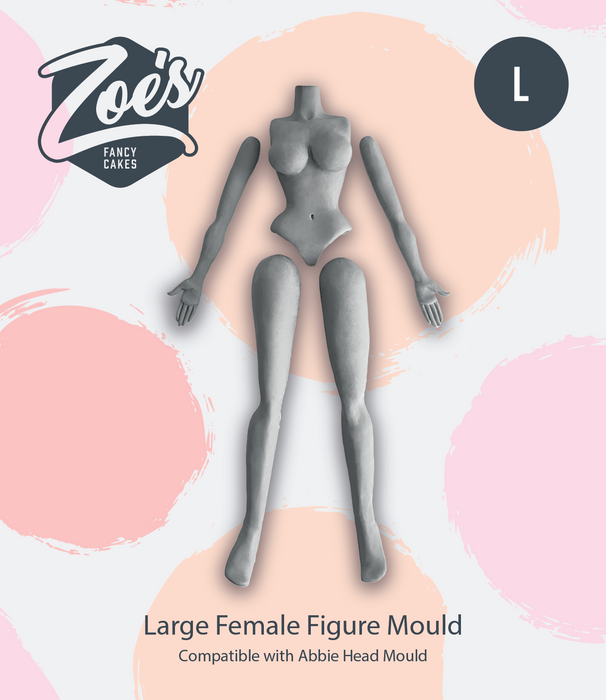 Cake Topper Adult Female Figure Mould by Zoe's Fancy Cakes - Large