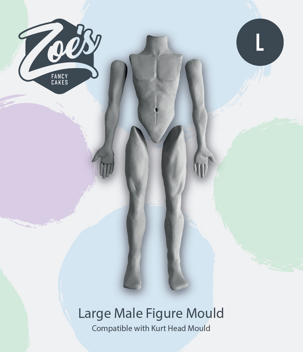 Cake Topper Adult Male Figure Mould by Zoe's Fancy Cakes - Large - EX DEMO
