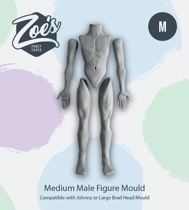 Cake Topper Adult Male Figure Mould by Zoe's Fancy Cakes - Medium
