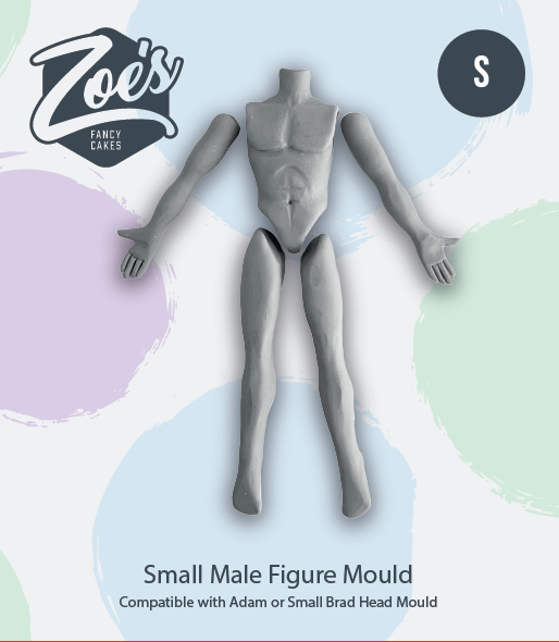 Cake Topper Adult Male Figure Mould by Zoe's Fancy Cakes - Small