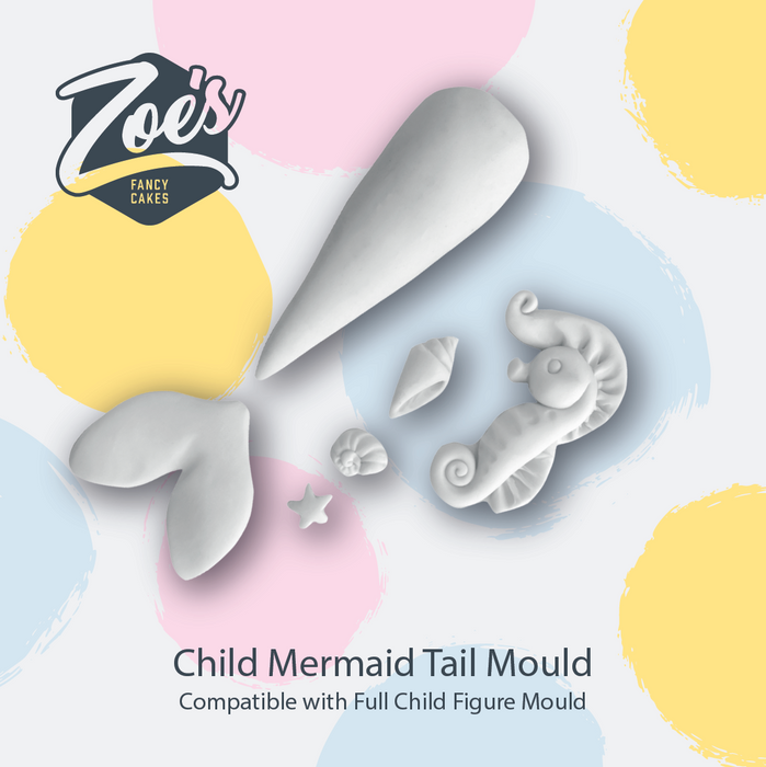 Cake Topper Child Mermaid Tail Mould By Zoe's Fancy Cakes - EX DEMO