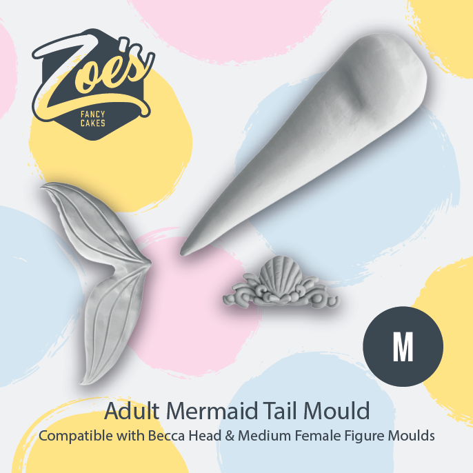 Cake Topper Adult Mermaid Tail Mould By Zoe's Fancy Cakes - Medium
